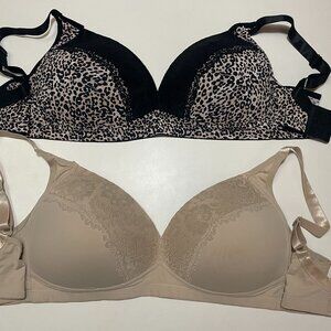 Lot of two NWOT Gloria Vanderbilt wire free support bras